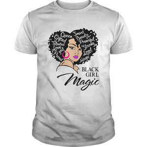 Smart Beauty Powerful Strong Royal Matte Black Girl Magic Shirt